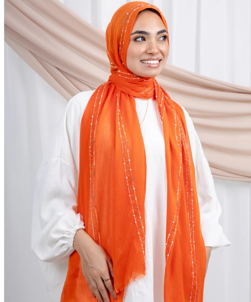 طرحه كتان مطرزه
